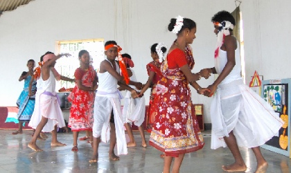 Students in cultural activity