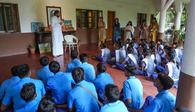 Children in a classroom, learning